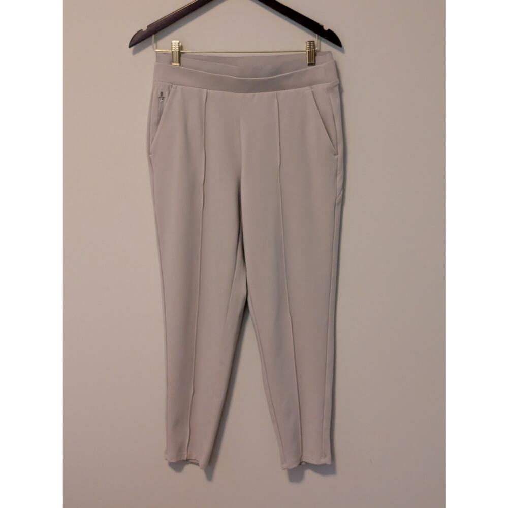 Athleta Venice Pintuck Jogger Pant - Size Small - High Rise Light Gray - Picture 2 of 9